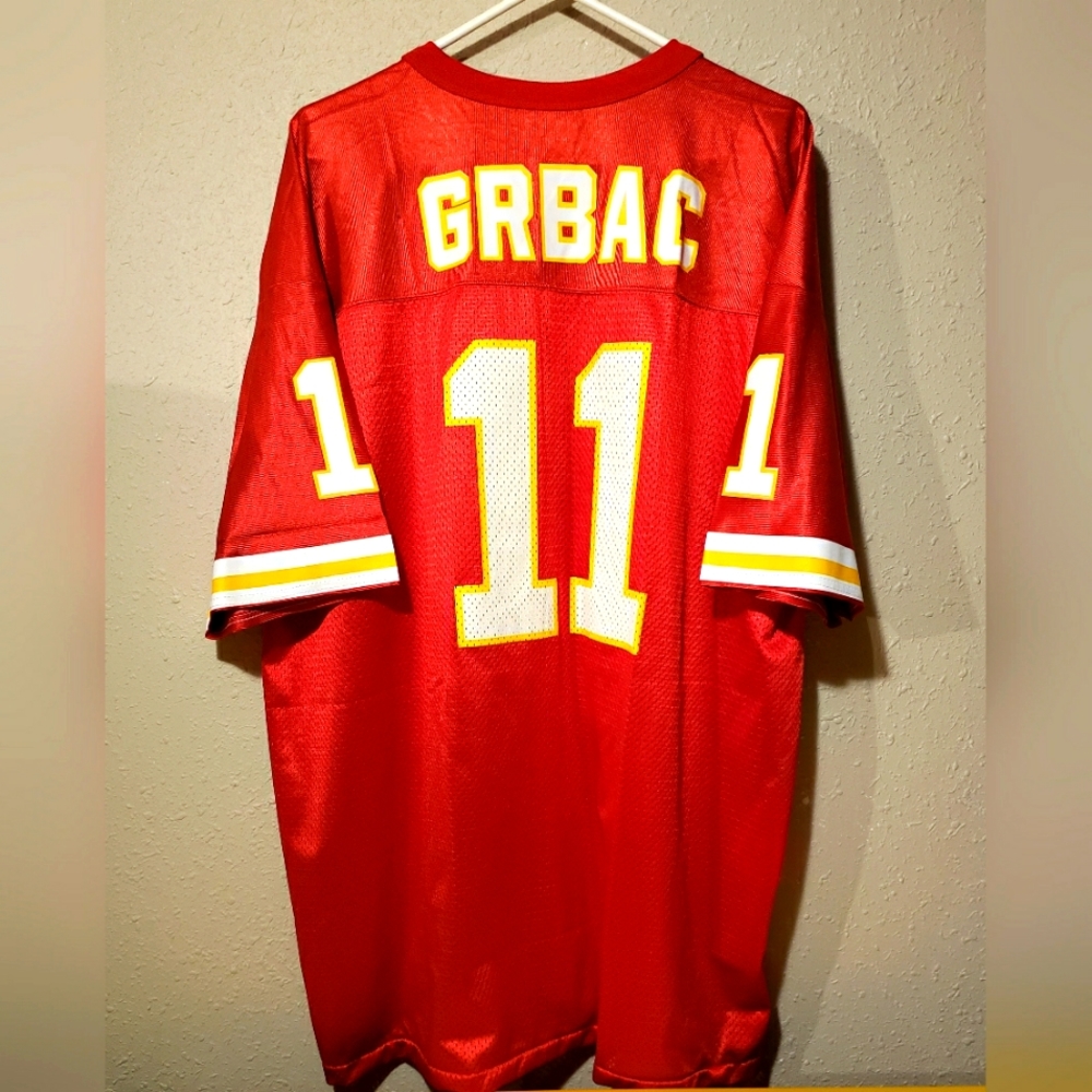 NFL Kansas City Chiefs Elvis Grbac#11 Throwback Logo Athletic Jersey Size XXL